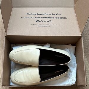 Reformation Off-White Leather Loafers